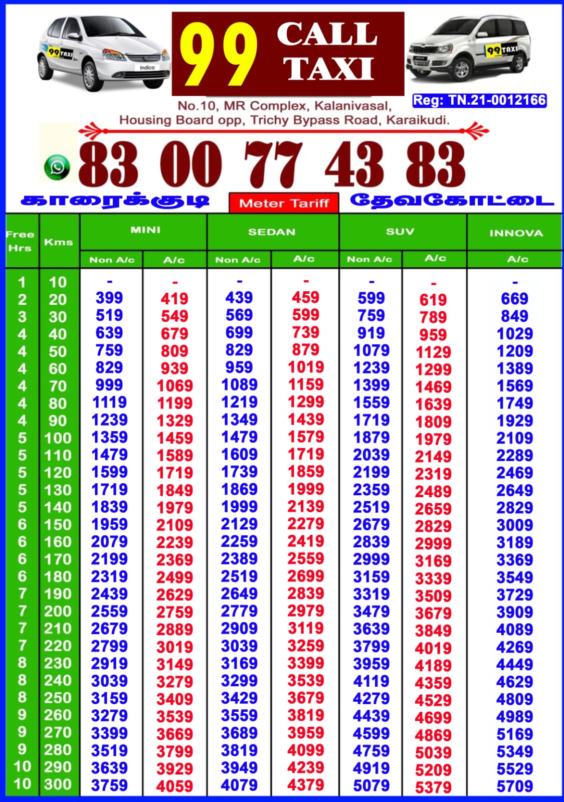 call taxi tariff Image